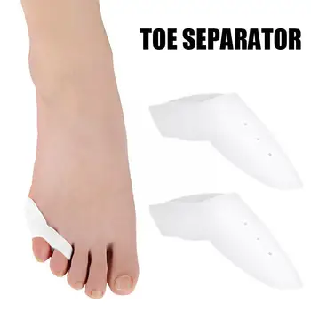 1 чифт Силиконови Разделители за пръстите на краката Ортопедичен Коректор на Костите на палеца на Крака Коректор Вальгусной Деформация на Болкоуспокояващи Средства за грижа За краката Q6L7