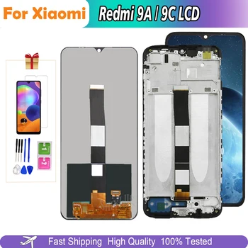 100% Оригинален LCD дисплей за Xiaomi Redmi 9A/9C За M2006C3LG M2006C3MG За Redmi 9А 9В Ремонт на LCD екрана с 10 Точки на допир
