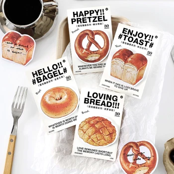 12 опаковки /ЛОТ креативни материали за опаковане retrto серия people who love bread хартиен бележник за водене на записки
