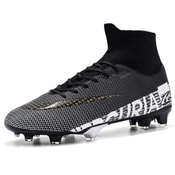 2023 Възрастни професионални футболни обувки FG / TF карта, Нескользящие футболни обувки с дълги шипове, детски високи обувки за футбол на трева