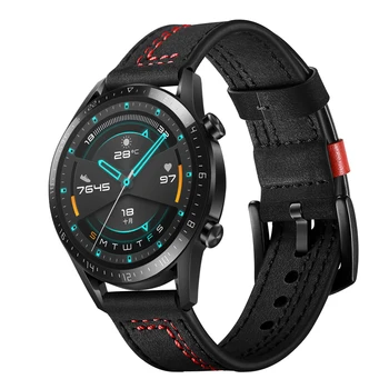 22 мм Кожена каишка за Huawei watch GT-2-2e-pro GT2 GT2e 46 мм гривна Samsung Gear S3 Frontier/Galaxy Watch 3 45 mm/46 мм Каишка