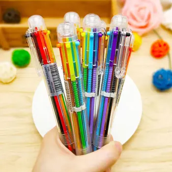 30 бр. химикалка химикалка, писалка, Корейската креативна канцелярская дръжка, 6 цвята в 1, Цветна химикалка химикалка, ученически пособия за деца