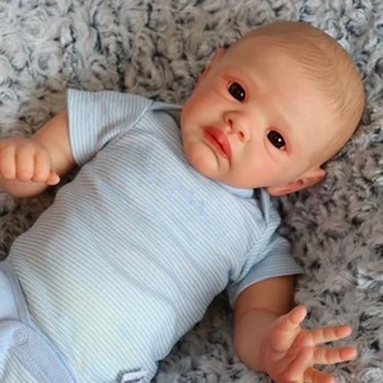 43 см Реалистично Выглядящая 3D Кукла Reborn Baby Мека Реалистично Выглядящая Принцеса От Плат За Новородени с Коса Ръчна изработка