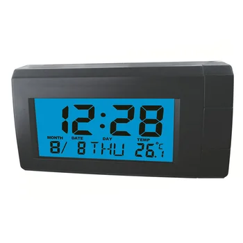 LCD дисплей за кола, Кола на Цифров Часовник, Мини-термометър, Автоматичен Часовник, Авто Месец, Дата, Електронни Часовници с осветление