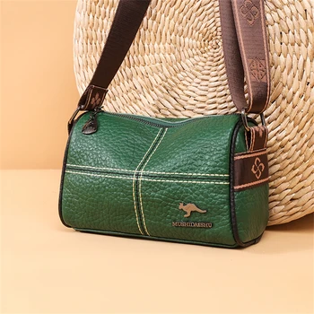 Дамска чанта за през рамото от 100% естествена кожа, дамски луксозна чанта, висококачествени чанти през рамо дамски чанти-месинджър чанта-месинджър, основните чанта
