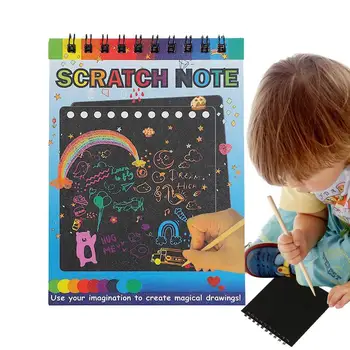 Детски играчки за рисуване с нулата, 10 бр., творчески албум за рисуване, мультяшная хартия, инструмент за графити, ръчно рисувани, скреч карти за децата