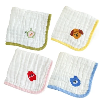 Детски носни кърпички C5AA Меки и удобни памучни квадратна кърпа за чувствителна кожа