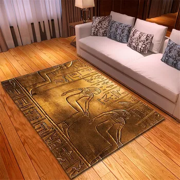 Елемент на Древен Египет 3D-печат Килим за хол Дома Египетски декор Водопоглощающий подложка за баня Големи нощни подложки
