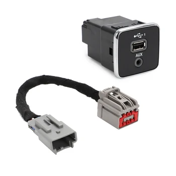 За 2014 + Комплект екрана Jeep Carplay Оперативна памет USB МЕДИАЦЕНТР хъб и адаптер за обновяване на окабеляването