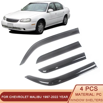 За Chevrolet Malibu 1997-2022 Auto Черно Оцветяване На Странично Стъкло На Превозното Средство За Защита На Козирка Вентилационни Шатри На Подслон От Дъжд Вентилационна (Противовакуумна) Канална Козирка Врати