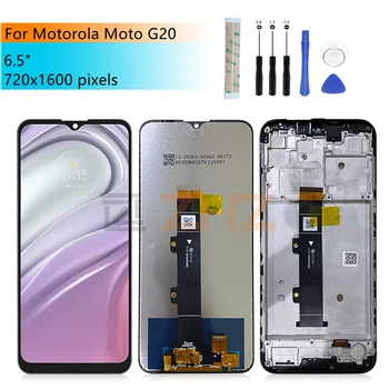 За Motorola Moto G20 LCD сензорен дисплей, дигитайзер, сглобени С подмяна на дограма На резервни части 6,6 
