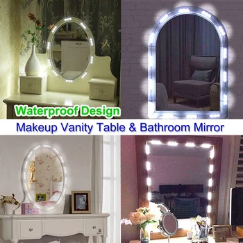 Комплект led осветителни тела за тоалетна масичка, Резервни Части и Аксесоари, Лампа за грим тоалетна масичка, Огледална осветление, ленти