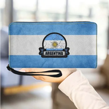 Креативен Аржентински Флаг, Луксозен Дизайн, Дамски Портфейл, Чанта За Съхранение На Карти, Модерен Преносим Пътен Портфейл За Монети, Притежател На Паспорт