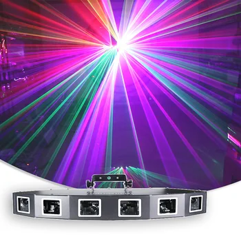 Лазерна парти Beam RGB DJ Disco Light С звукоактивируемым led стробоскопом С Лазерен проектор за танци рожден Ден, Сватба Бар Коледа