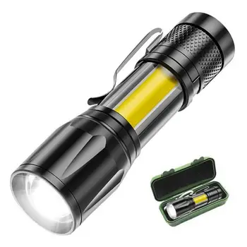 Мощен XP-GQ5 Акумулаторна батерия led фенерче с мини-увеличение, Мощна лампа за къмпинг, водоустойчив Тактически led фенер