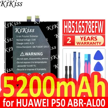 Мощна батерия KiKiss капацитет 5200 mah HB516578EFW за батерии на мобилни телефони HUAWEI P50 ABR-AL00