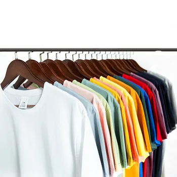 Мъжки памучен бяла тениска с къс ръкав, тениска с логото на поръчка, мъжка тениска с културни реклама на марката, клас дрехи