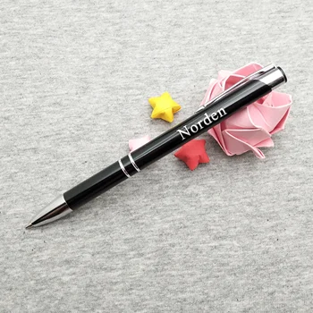 Нова химикалка писалка 1бр поръчка с текст ваше име, гравирани с лазер, Метални моливи на поръчка е безплатно с дизайн на лого