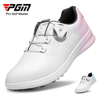 Нови дамски маратонки за голф PGM, маратонки с градиентным дизайн, тенденция водоустойчив обувки на Цена от полиуретан.