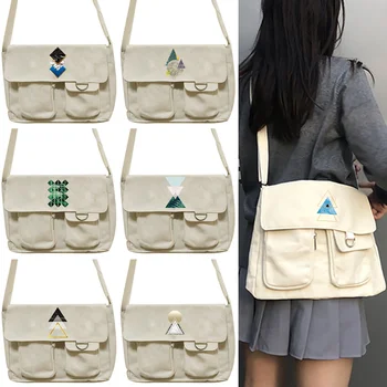 Нови японски чанти през рамо със стил харадзюку за жени, момичета-старшеклассниц, чанта-месинджър, лоскутные чанти, форма на училищната чанта за книги през рамо