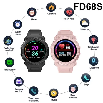 НОВИТЕ смарт часовници FD68S, мъжки смарт часовници Chils, Bluetooth, фитнес гривна със сензорен екран IP68, спортен Фитнес смарт гривна за IOS и Android