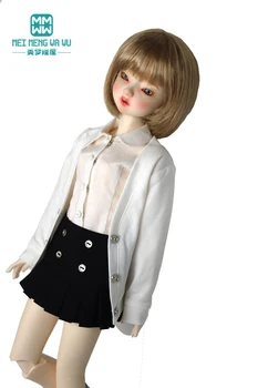 Облекло за кукли BJD интересите на 40-65 см 1/4 1/3 SD MSD модни плиссированная пола в британския стил сив, черен, бял, хакове
