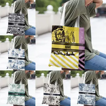 Персонални Потребителско Име Чанта-Тоут Шаферки на Булката Сватбен Подарък за Учители Луксозна Марка Trend Shopper Bag за Жени Естетически Чанти
