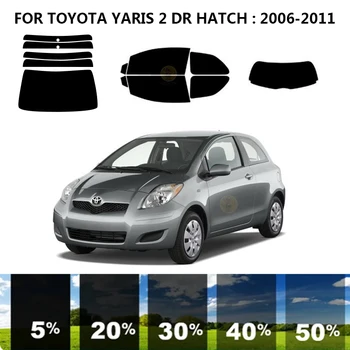 Предварително нарязани на нанокерамика, комплект за UV-оцветяването на автомобилни прозорци, Автомобили фолио за прозорци на TOYOTA YARIS 2 DR HATCH 2006-2011