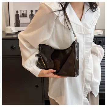 Проста прозрачна мини чанта, желейная чанта, лятна чанта през рамо, женствена чанта