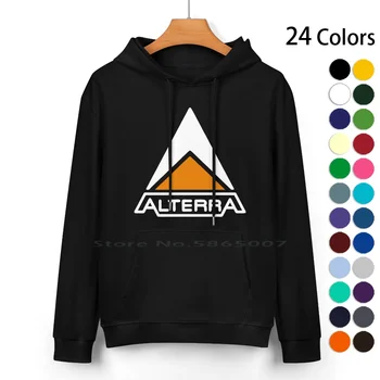 Пуловер с качулка от чист памук Alterra 24 цвят Проучване на лого Инди игра Gaming Reference Nerd Alterra 100% Памук, с качулка