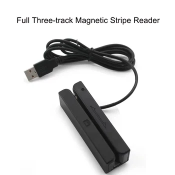 Пълна трехдорожечный четец на магнитна лента и USB-порт, устройство за четене на банкови карти с магнитна лента, съвместима с Windows