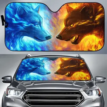 Слънчеви очила Wolf Ice and Fire за автомобил, защита от uv, сенника на предното стъкло, семейни Подаръци, аксесоари