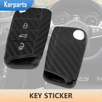 Стикер за Ключовете на Колата е от Въглеродни Влакна Volkswagen VW Golf 7 MK7 GTI Skoda Octavia A7 A 7 Seat Leon Ibiza Key Stickers Protector