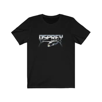 Тениска с американските многоцелеви военен самолет-конвертопланом V-22 Osprey, Нова Ежедневната мъжка тениска от 100% памук Кръгло деколте и къс ръкав