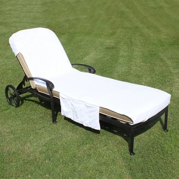 Филипс плажна стол-хавлиена кърпа с дълга каишка за Носене за плажен стол-легло с джоб за лятна почивка на басейна в градината