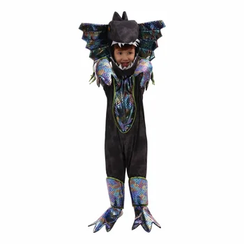 Хелоуин, нова Древния костюм за cosplay с двоен гребен Дракон, бебешки дрехи за сценичното представяне, детски тела за изпълнения