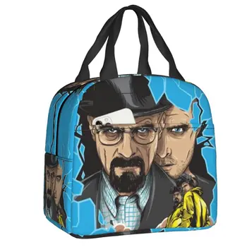 Чанта за обяд Heisenberg Breaking Bad, хладилник, термоизолированный обяд-бокс за жени, деца, работа, училище, пътуване, продукти за пикник, чанти-тоут