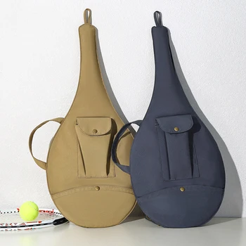 Чанта за тенис ракети, здрава, преносима, с джоб за съхранение, за начинаещи, за възрастни, Модерна чанта за спорт на открито, Регулируем чанта през рамо
