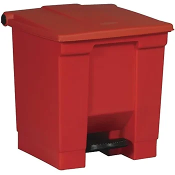 Червена кошче за отпадъци, търговски стоки, Размерът на крака в кофата за боклук, 8 литра, Домакински инструменти за почистване, Аксесоари, Безплатна доставка до дома