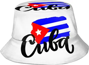 Шапка с широка периферия флага на Куба, солнцезащитная шапка с флага на Куба, Рибарска шапка за летни пътувания, плажна пола за активна почивка.