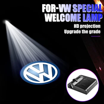 1бр Автомобилна Врата LED Welcome Light HD Безжична Проектор, Лампа, Аксесоари За Volkswagen Golf Lavida Magotan Polo, Passat GTI Tharu