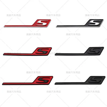 3D ABS Червен Черен Логото на S Стикер Емблема На Багажника на Колата За Mercedes Benz AMG GTS GT43S GT63S A45S CLA45S S Аксесоари За Етикети