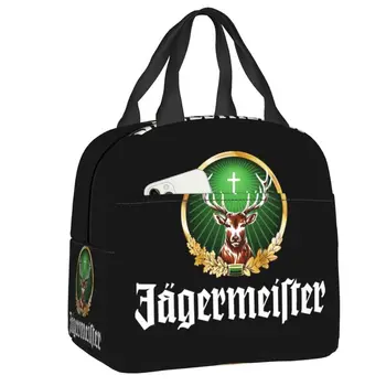 Изработена по поръчка чанта за обяд Jagermeister За мъже и жени, охлаждане, топло изолиран контейнер за обяд за децата в училище работа, чанти за пикник